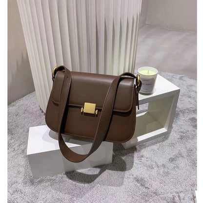 Small square bag women's new armpit bag genuine leather women's bag temperament fashion shoulder bag high-end cowhide crossbody bag