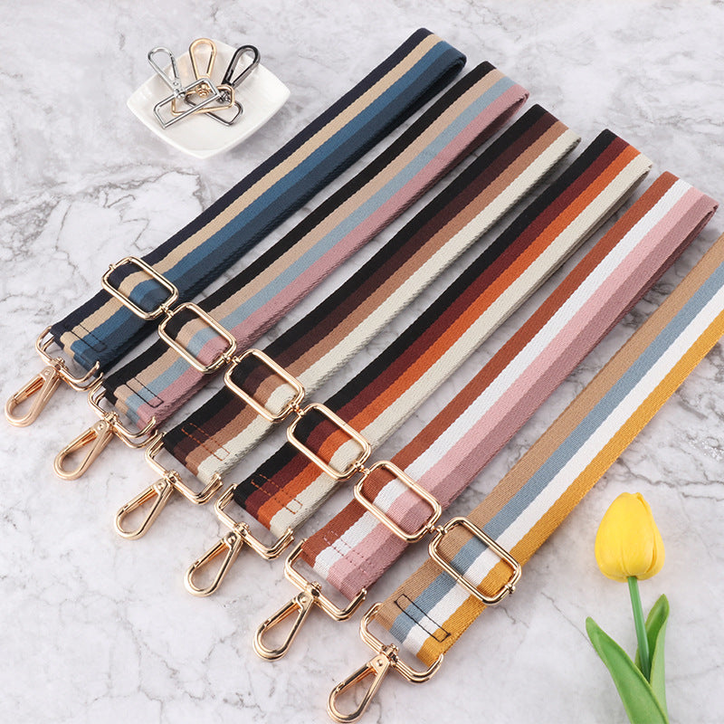 Bag strap shoulder strap new color adjustable shoulder strap stripes versatile bag shoulder strap wide shoulder strap