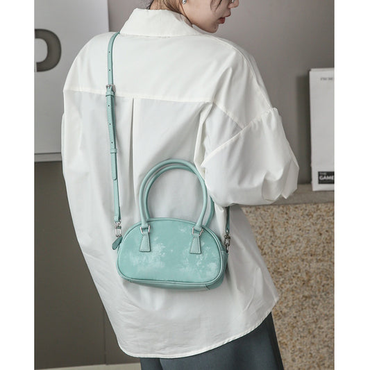 Hand-held new Chinese style bag, new Chinese style bowling bag, high-end cowhide women's bag, cross-body bag, shoulder bag