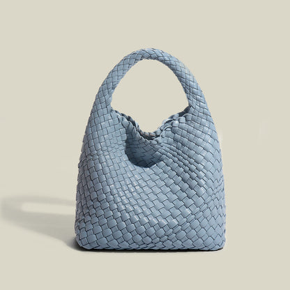 New large-capacity mother-in-law bag for women, fashion trend underarm one-shoulder hand-woven women's bag, soft texture