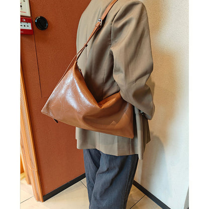 New soft leather crossbody bag large capacity envelope bag cowhide large bag women's genuine leather bag high-end shoulder bag