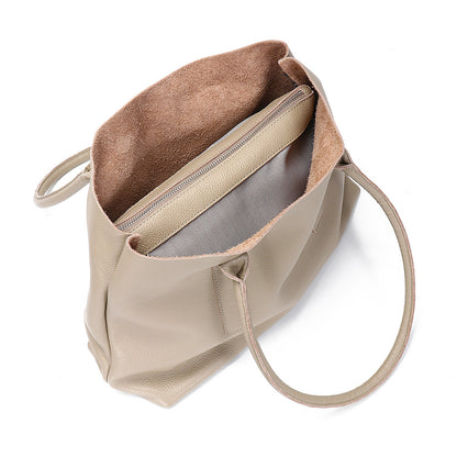 Bags New Fashion Versatile Mother Bag Large Capacity Underarm Bag Simple Genuine Leather Women's Bag