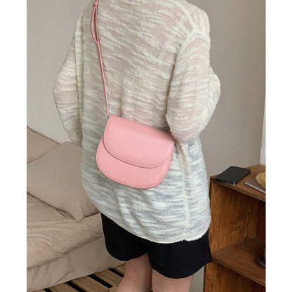 Niche genuine leather bag for women, high-end simple saddle bag, new commuter versatile shoulder crossbody bag for women