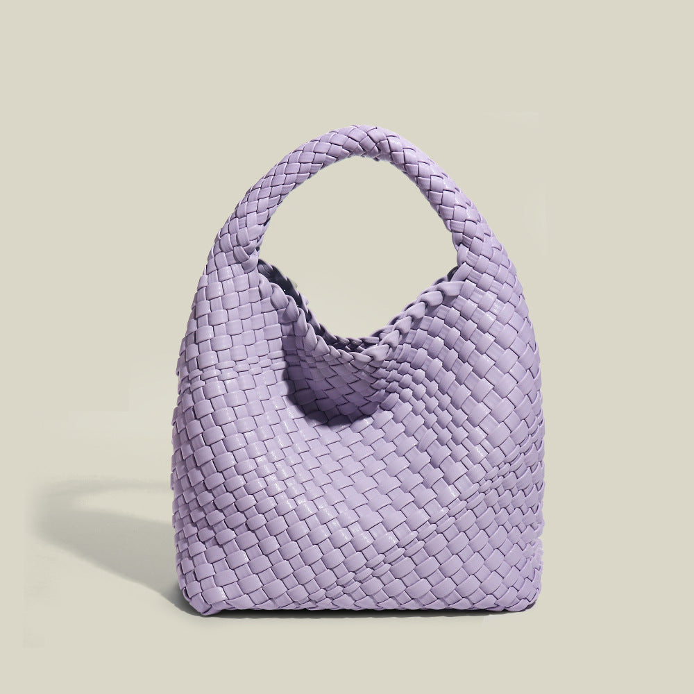 New large-capacity mother-in-law bag for women, fashion trend underarm one-shoulder hand-woven women's bag, soft texture