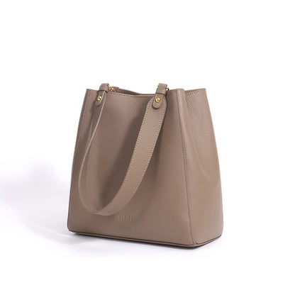 Tote bag women's shoulder bag bucket bag women's bag genuine leather high-end autumn style bag armpit bag