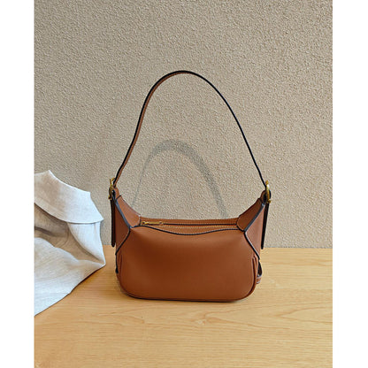 Underarm Dumpling Bag Mini Small Bag New Genuine Leather Women's Bag Shoulder Messenger Bag Simple Mobile Phone Bag for Women