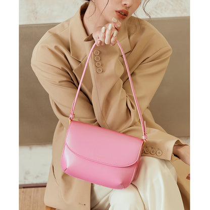 Crossbody women's bag, high-end armpit small square bag, new fashion genuine leather bag, niche accordion bag, shoulder bag