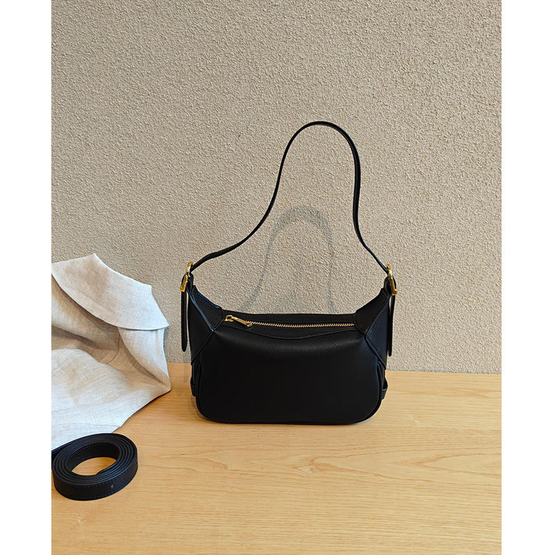 Underarm Dumpling Bag Mini Small Bag New Genuine Leather Women's Bag Shoulder Messenger Bag Simple Mobile Phone Bag for Women